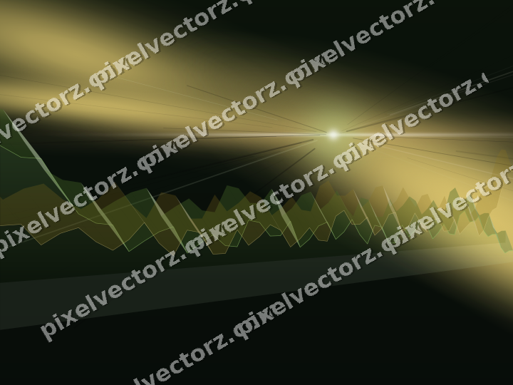 Glowing neon chart background in lime and yellow