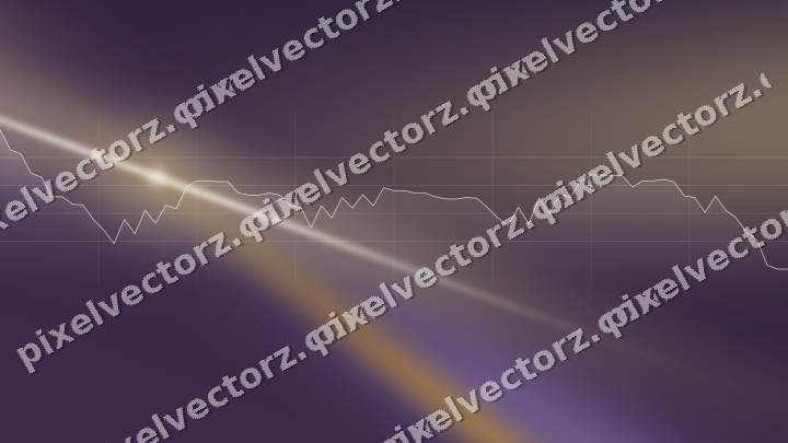 Glowing neon chart background in amber and purple