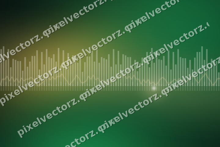 Glowing neon chart background in amber and green