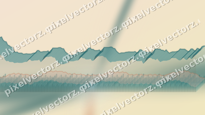 Soft pastel chart background in dark teal and orange