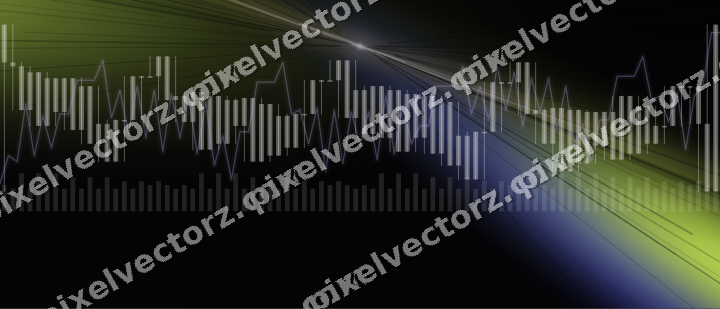Glowing neon chart background in blue and purple
