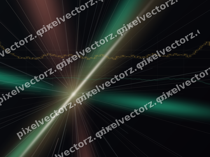 Glowing neon chart background in amber and green