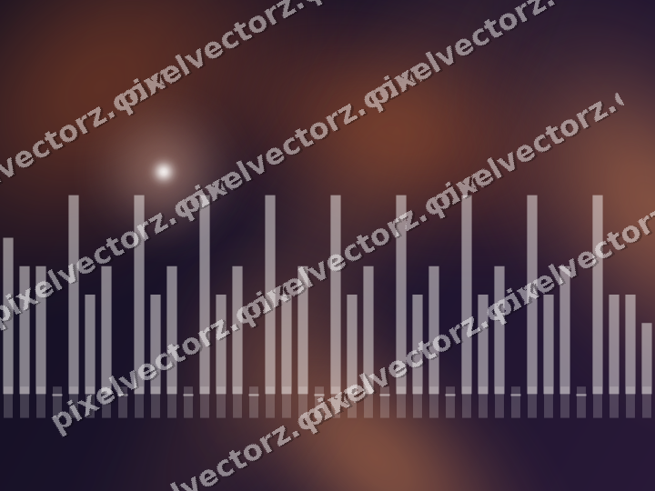 Glowing neon chart background in orange and blue