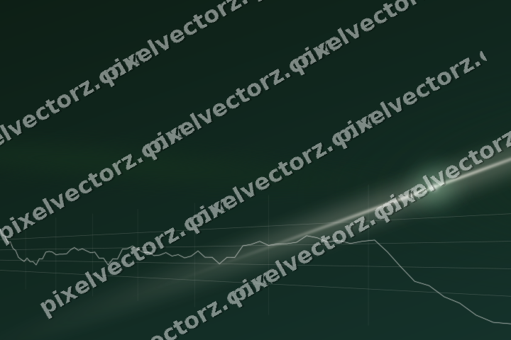 Glowing neon chart background in dark green and amber