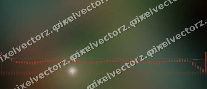 Glowing neon chart background in red and orange