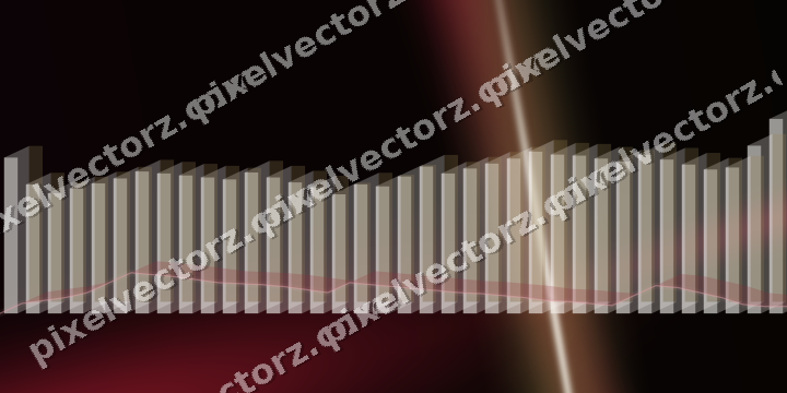 Glowing neon chart background in pink and red