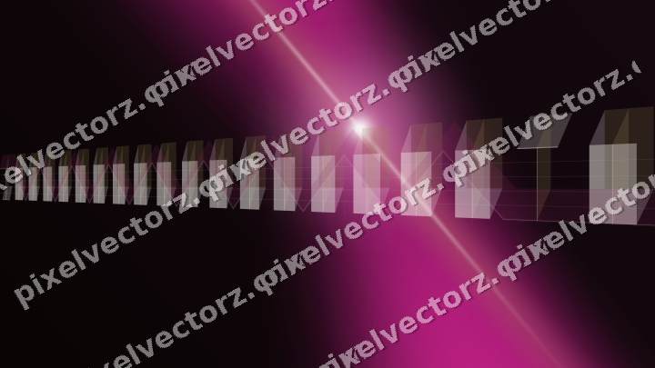 Glowing neon chart background in magenta and pink