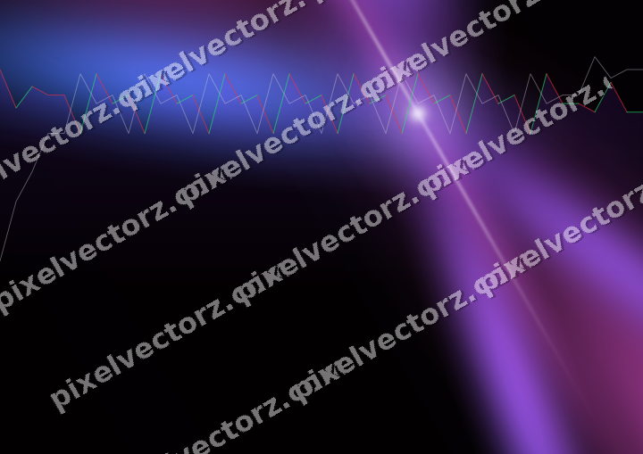 Glowing neon chart background in purple and blue