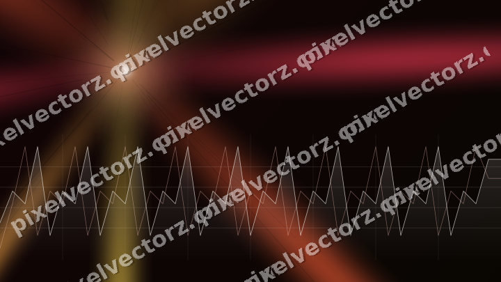 Glowing neon chart background in orange and amber
