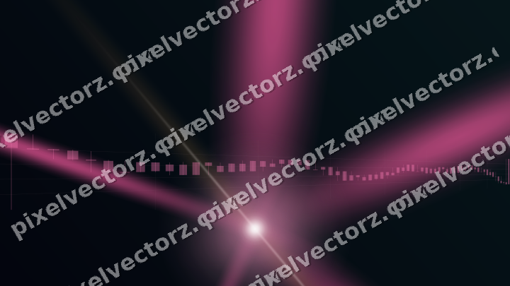 Glowing neon chart background in pink and cyan