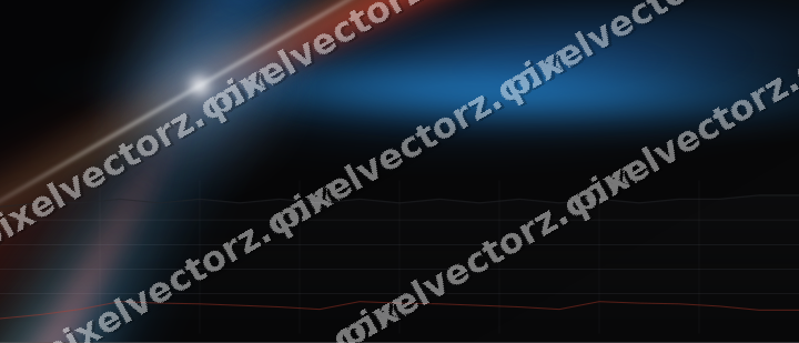 Glowing neon chart background in blue and red