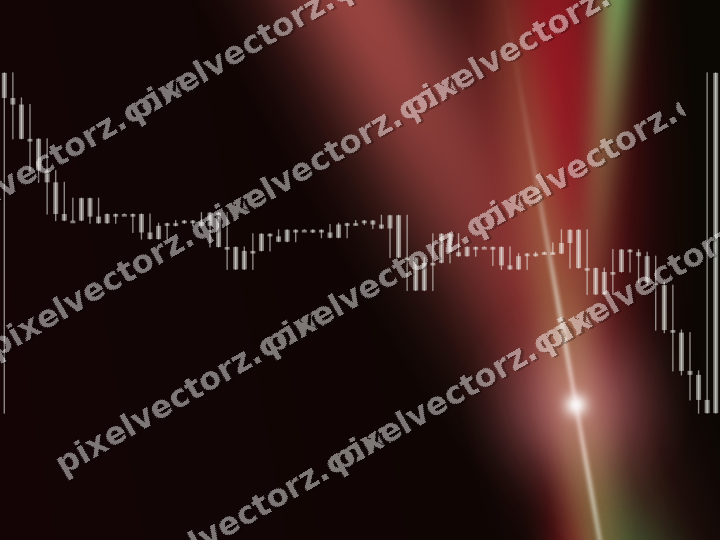 Glowing neon chart background in red and green