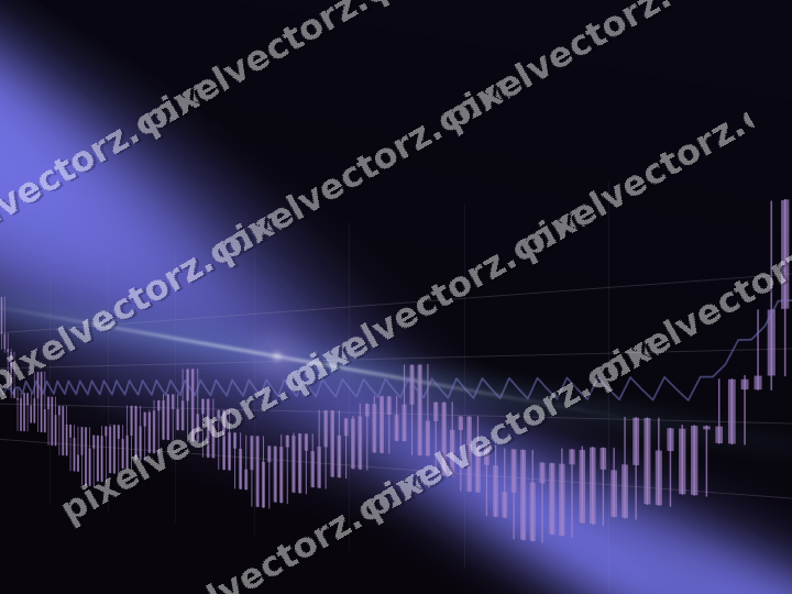 Glowing neon chart background in purple and blue