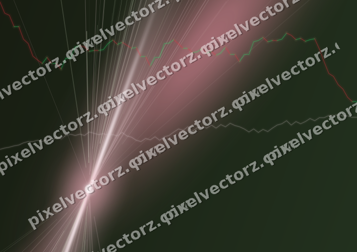 Glowing neon chart background in pink and dark lime