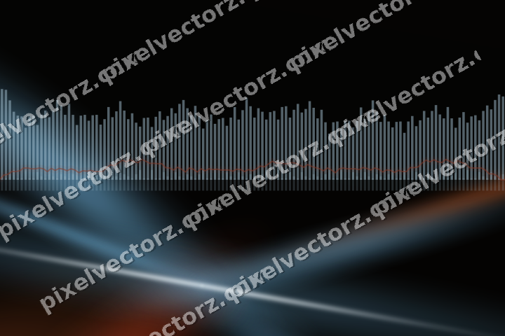 Glowing neon chart background in cyan and red