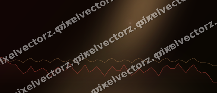 Glowing neon chart background in red and orange