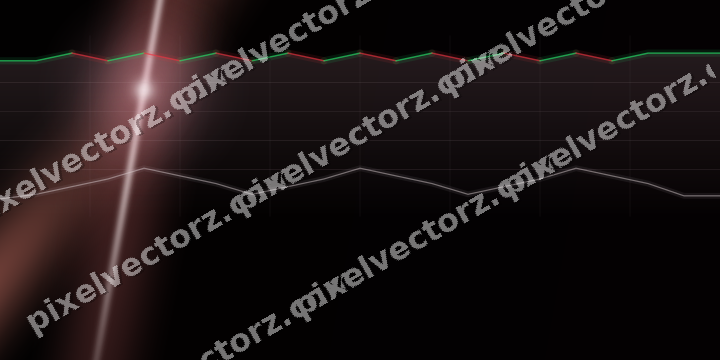 Glowing neon chart background in pink and red