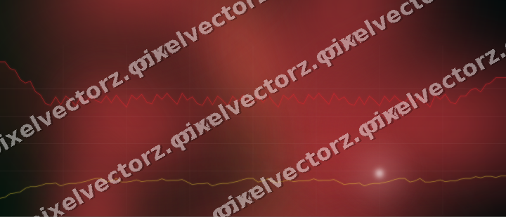 Glowing neon chart background in red and orange