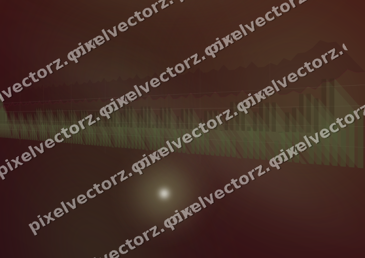 Glowing neon chart background in dark lime and dark pink