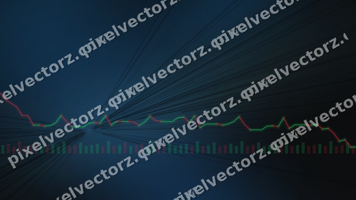 Glowing neon chart background in blue and teal