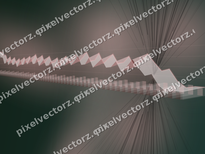 Glowing neon chart background in red and dark green