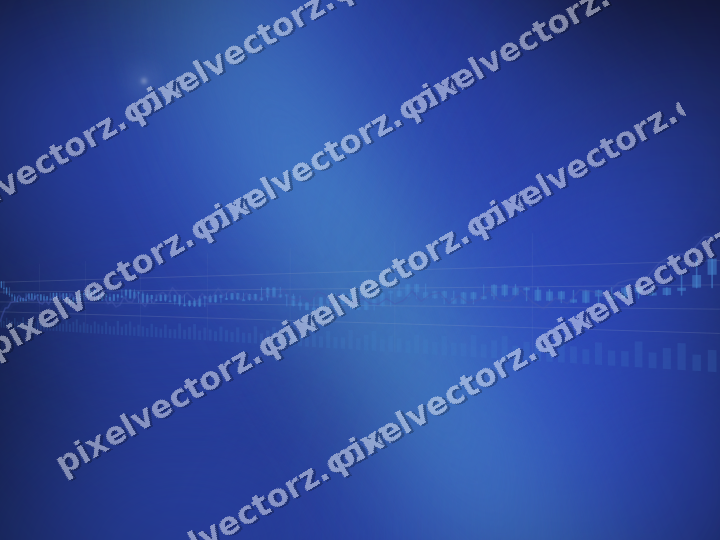 Glowing neon chart background in blue and cyan