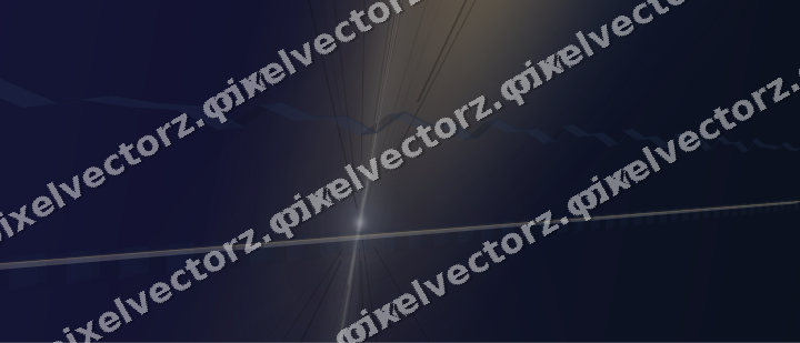 Glowing neon chart background in dark blue and amber