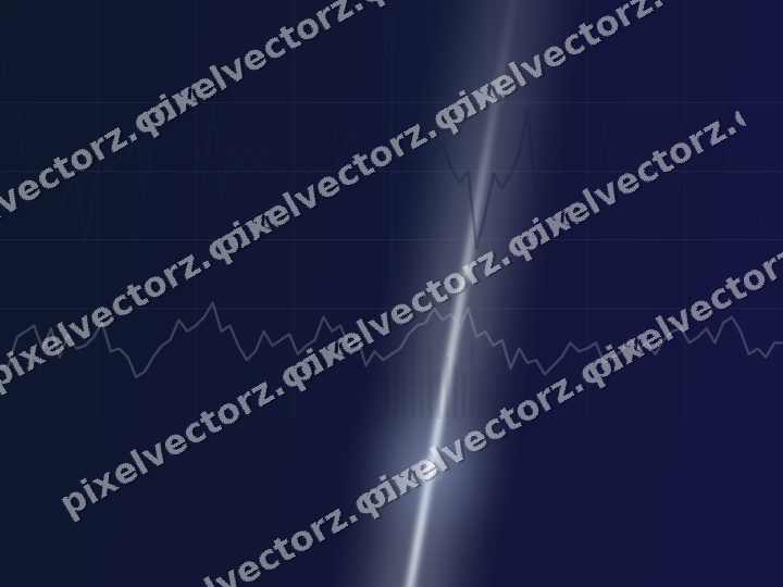 Glowing neon chart background in dark blue and white