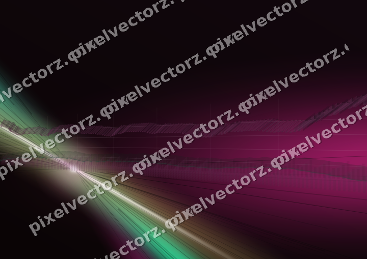Glowing neon chart background in magenta and pink