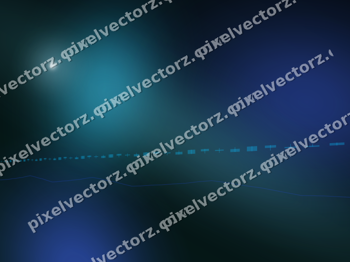 Glowing neon chart background in cyan and teal
