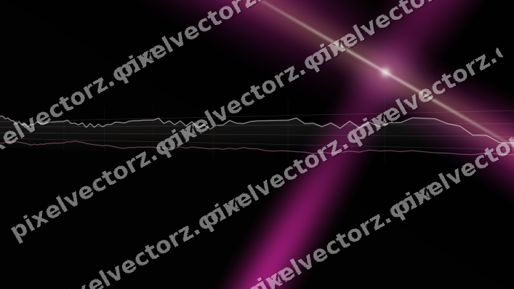 Glowing neon chart background in magenta and lime