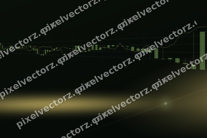 Glowing neon chart background in lime and yellow