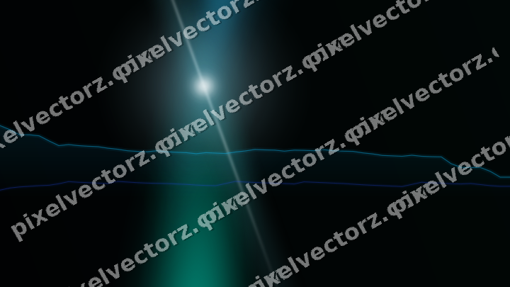 Glowing neon chart background in cyan and teal