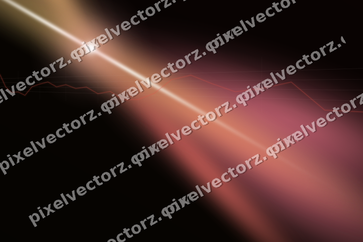 Glowing neon chart background in red and orange