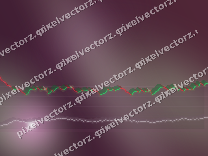 Glowing neon chart background in dark magenta and lime