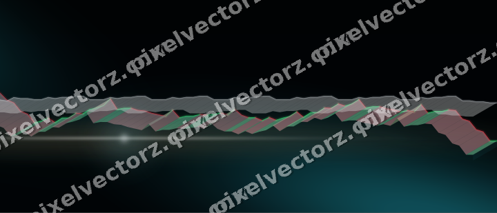 Glowing neon chart background in teal and orange