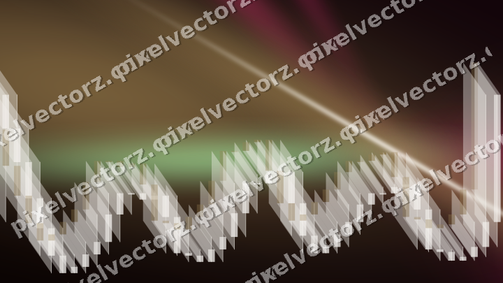 Glowing neon chart background in pink and green