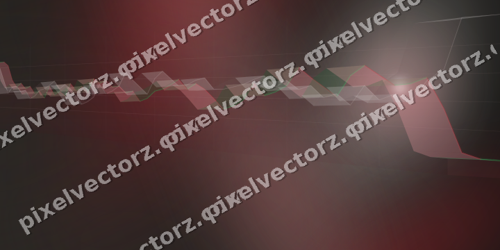Glowing neon chart background in red and pale amber