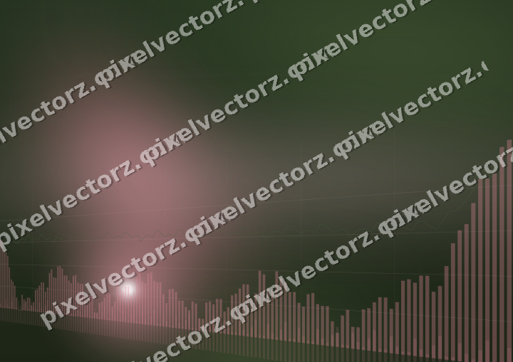 Glowing neon chart background in pink and dark lime
