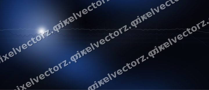 Glowing neon chart background in blue