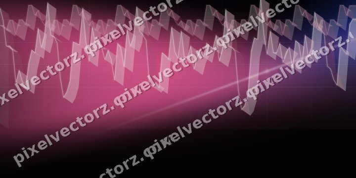 Glowing neon chart background in pink and blue