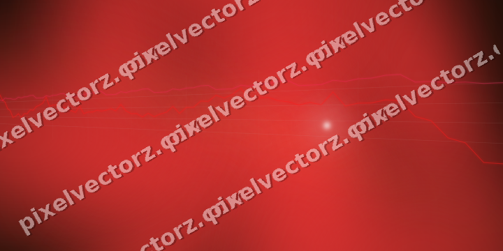 Glowing neon chart background in red and orange