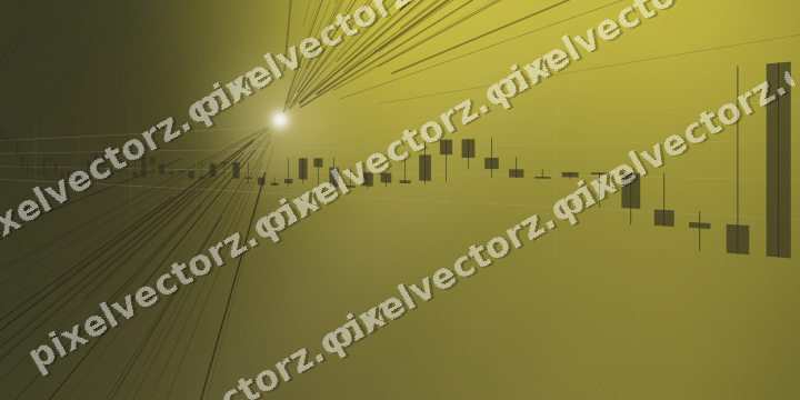 Glowing neon chart background in dark amber and yellow