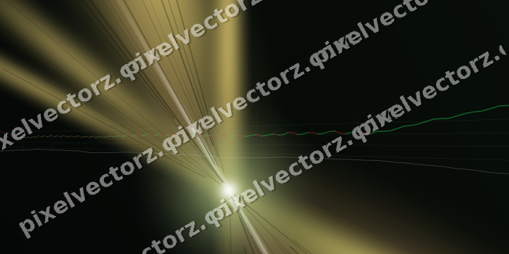 Glowing neon chart background in lime and yellow