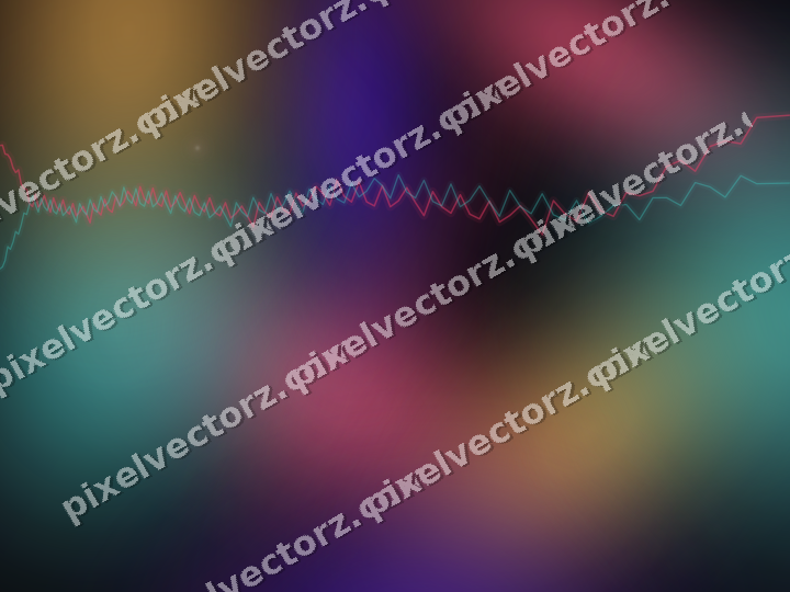 Glowing neon chart background in pink and amber