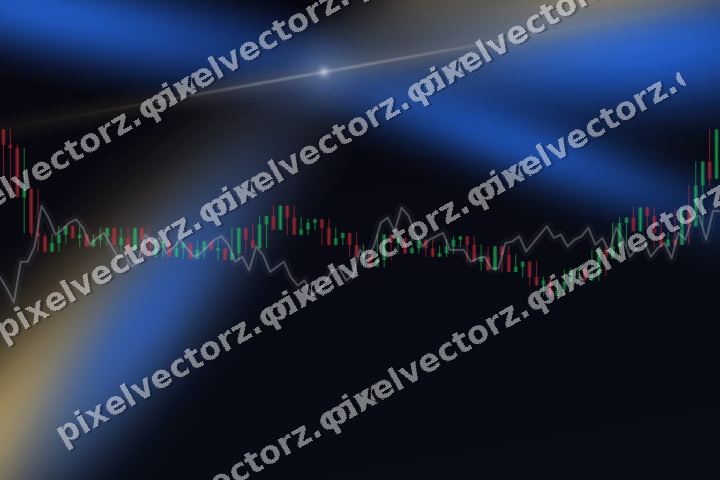 Glowing neon chart background in blue and amber
