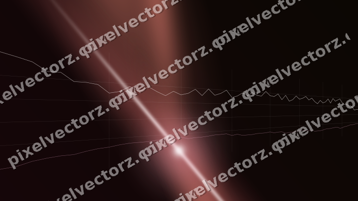 Glowing neon chart background in pink and red