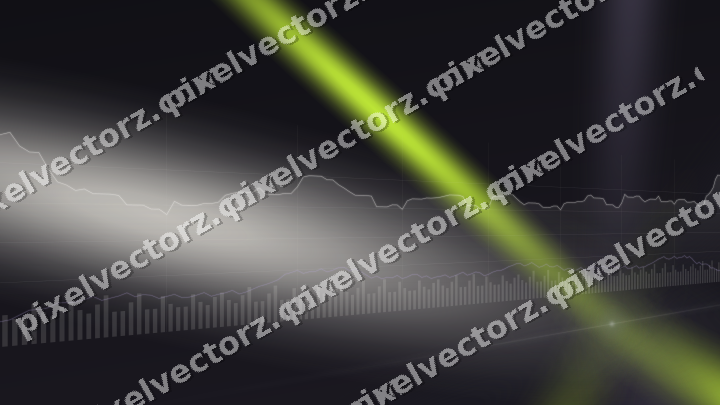 Glowing neon chart background in purple and lime