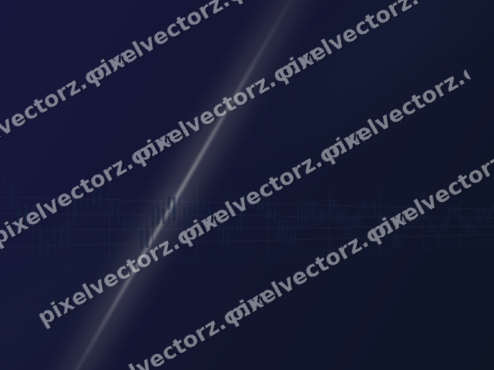 Glowing neon chart background in dark blue and amber