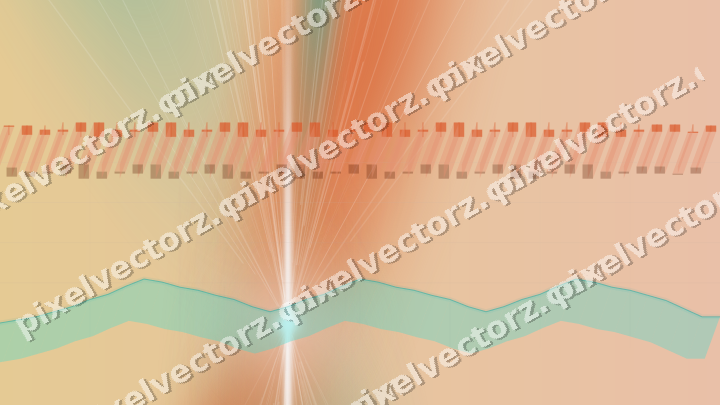 Soft pastel chart background in orange and teal